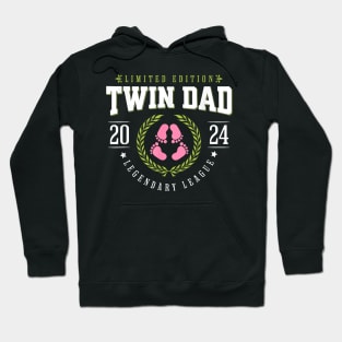 Twin Girls Dad Est 2024 Twin Dad To Be New Daddy Hoodie